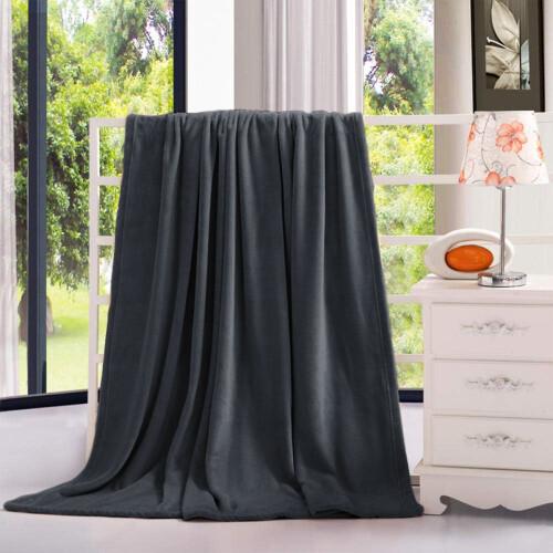 Imperial Rooms (Grey Blanket) Fleece Blankets Double Warm Soft Plush Mink Throws 2