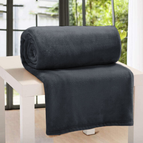 Imperial Rooms (Grey Blanket) Fleece Blankets Double Warm Soft Plush Mink Throws