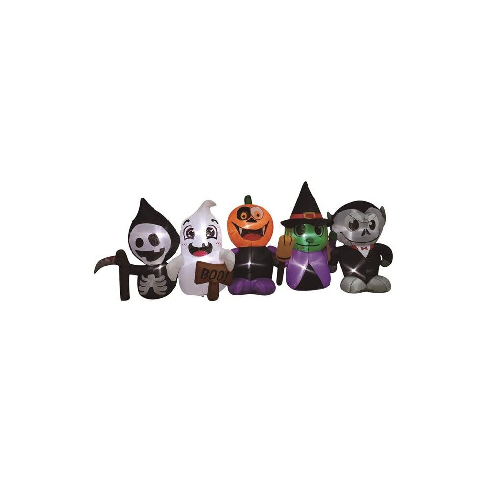 Celebrations 9086861 4 ft. Prelit Happy Halloween Characters Inflatable