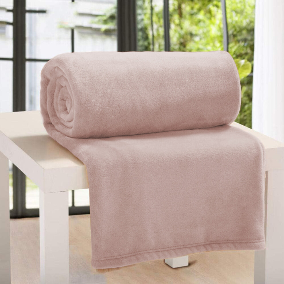 Imperial Rooms (Pink Blanket) Fleece Blankets Double Warm Soft Plush Mink Throws