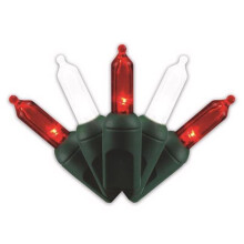 Celebrations 9086336 25 ft. Platinum LED T5 String Christmas Lights, Red & White - 50 Count