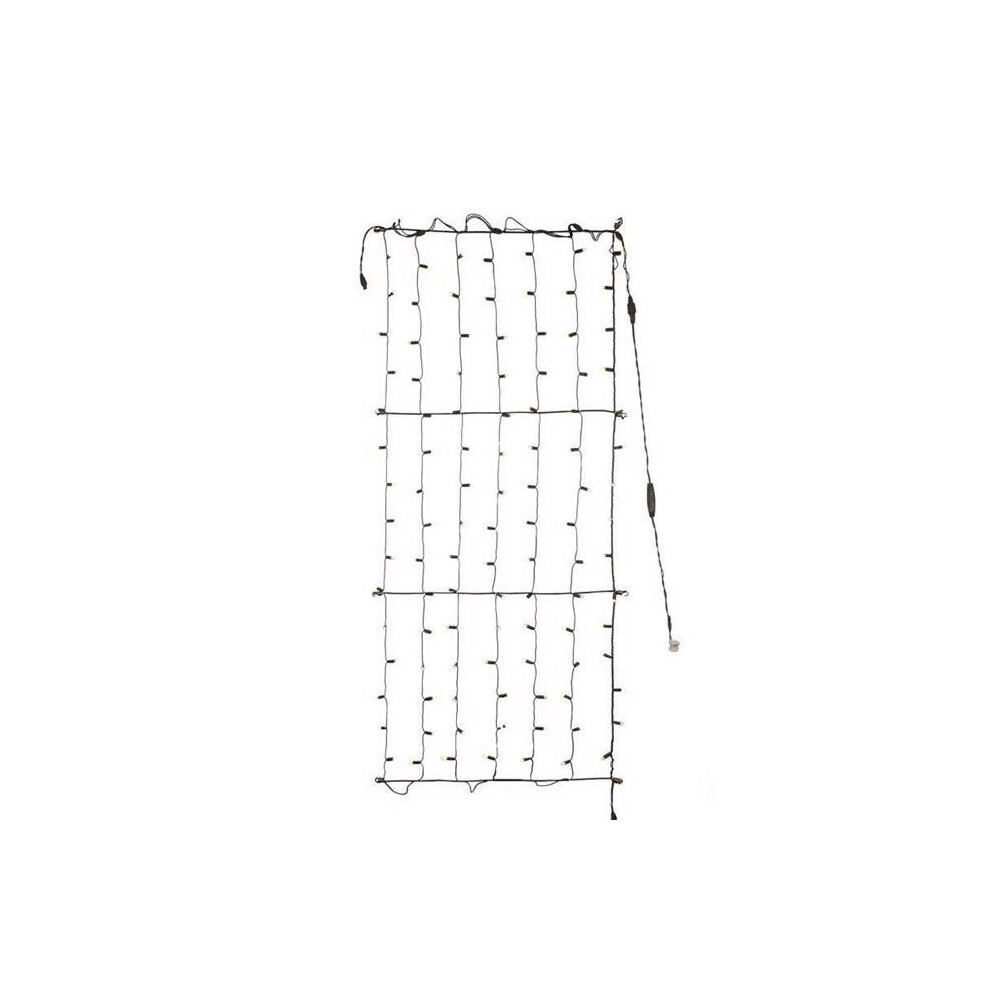 Celebrations 9086488 6 ft. Platinum LED Mini Net Christmas Lights, Warm White - 100 Count