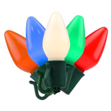 Celebrations 9086405 25 ft. Platinum LED C7 String Christmas Lights, Multi Color - 50 Count