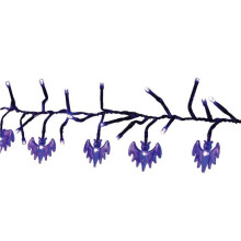 Celebrations 9086281 9 ft. LED Bat Garland Lights, Purple - 120 Count