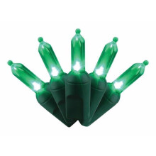 Celebrations 9086330 25 ft. Platinum LED T5 String Christmas Lights, Green - 50 Count