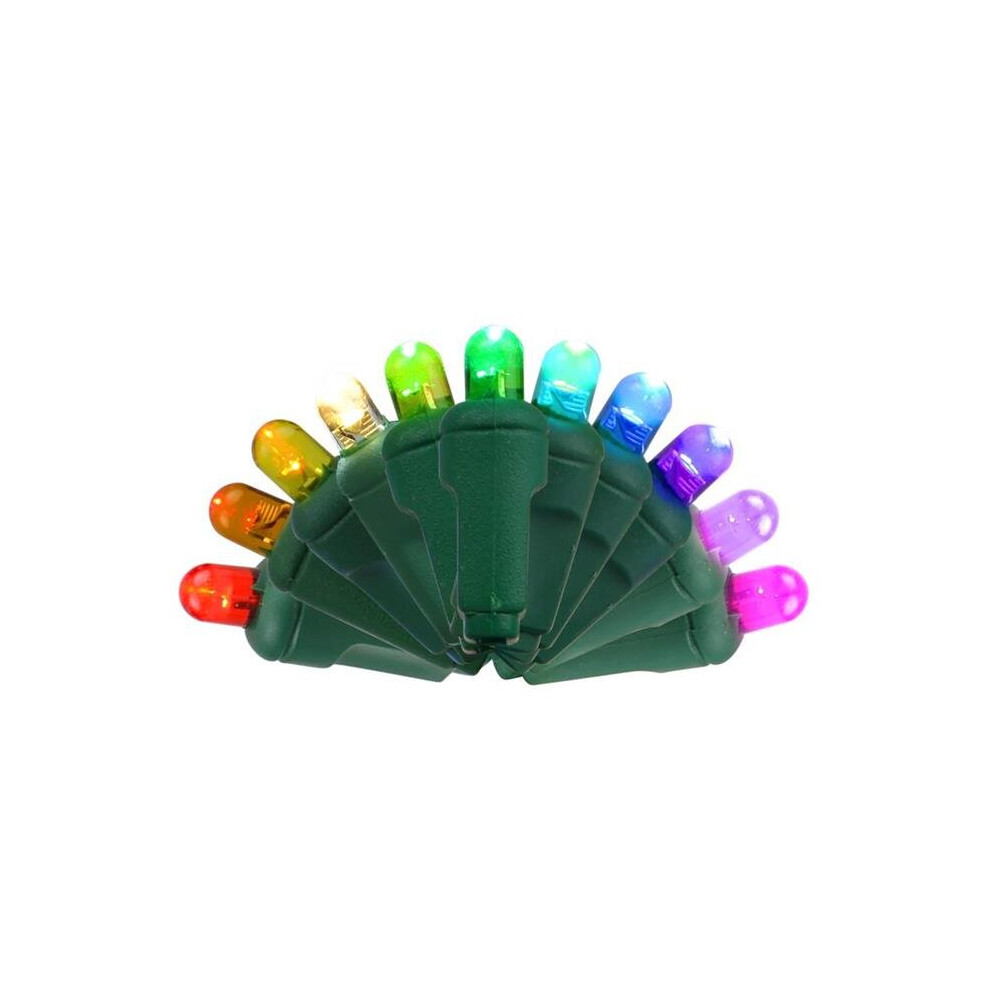 Celebrations 9086391 50 ft. Platinum LED Mini String Christmas Lights, Multi Color - 50 Count