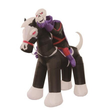 Celebrations 9087021 6 ft. Prelit Night Rider Skull Inflatable