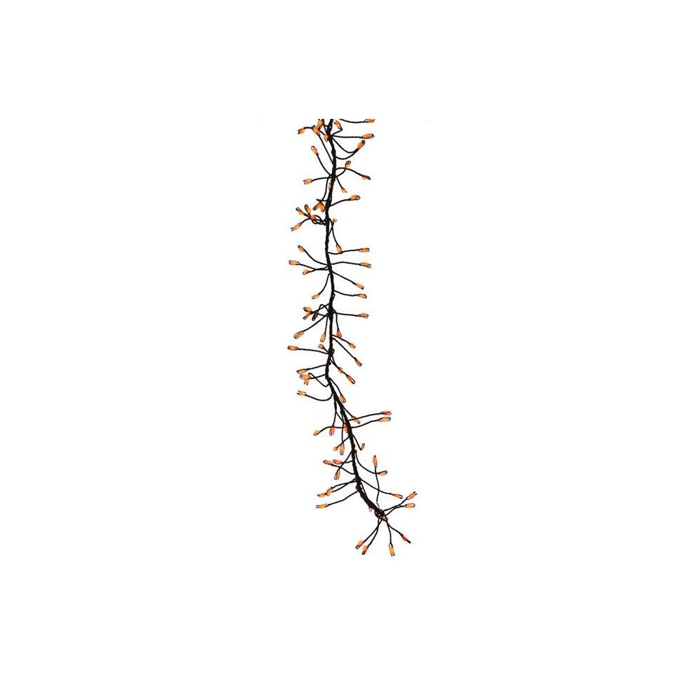 Celebrations 9086902 LED Connectable Big Seed Cluster Halloween Lights, Orange - 250 Count