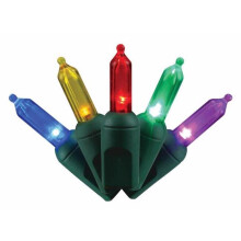 Celebrations 9086400 25 ft. Platinum LED T5 String Christmas Lights, Multi Color - 50 Count
