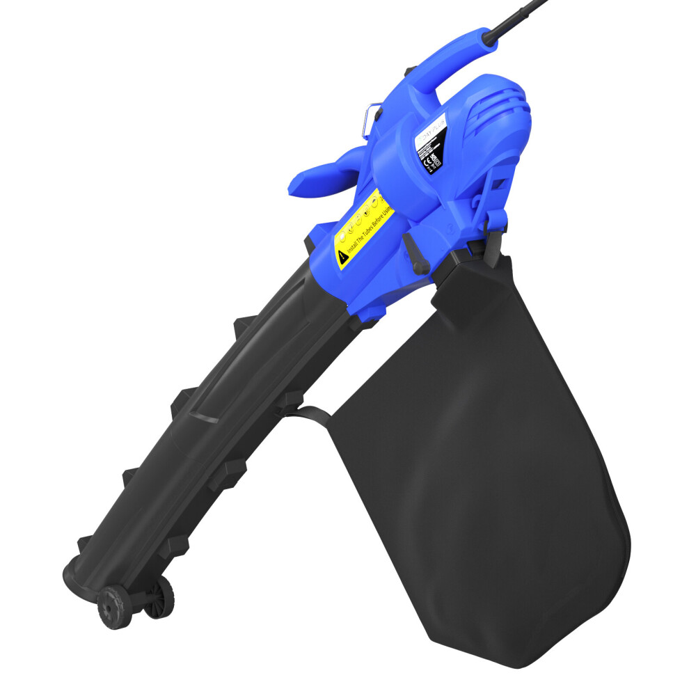 Leaf Blower 3500W Garden Vacuum & Mulcher with Collection Bag 10m Cable Variable Airspeed, Reaches Whole Garden & 3 Year Warranty