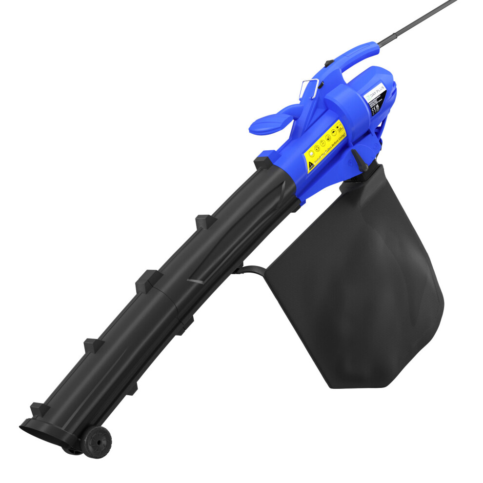 3 in 1 Electric Leaf Blower 3500W Garden Vacuum with Mulcher Automatic Mulching Compacts Leaves in Bag