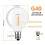 20 Pcs G40 LED Replacement Light Bulbs E12 Screw Base Shatterproof LED Globe Bulbs for Solar String Lights Warm 4