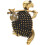 Vintage Style Walking Tortoise Brooch Women Kids Clothes Accessories Crystals Turtle Animal Brooches Suit Corsage Pins 1