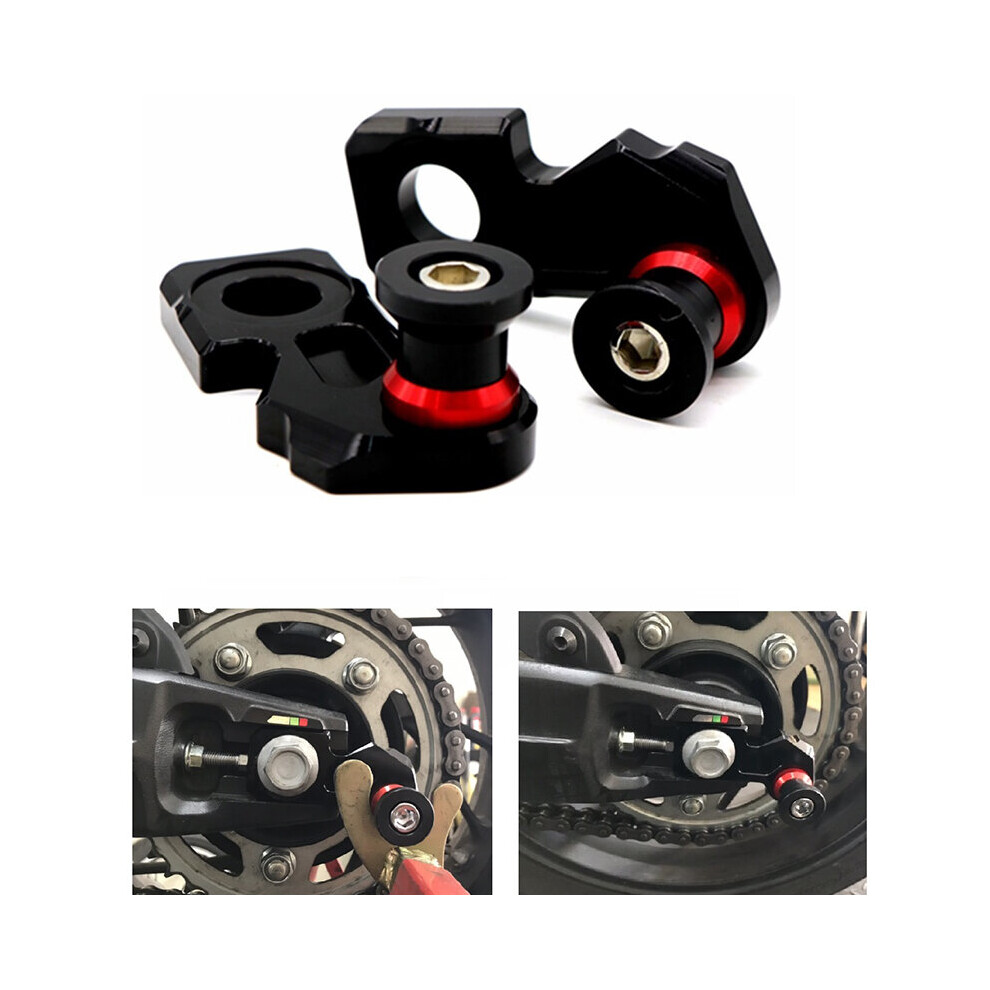 Motorcycle Cnc Aluminum Chain Adjuster Block Rear Swingarm Spools For Cb650f Cbr650f 2014-2019 Cb650r 2019 4763452187496