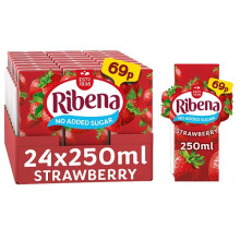 Ribena Strawberry Light Juice Drink 250ml (Case of 24)