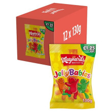 Maynards Bassetts Jelly Babies 130g (Case of 12, 12 x 130g)