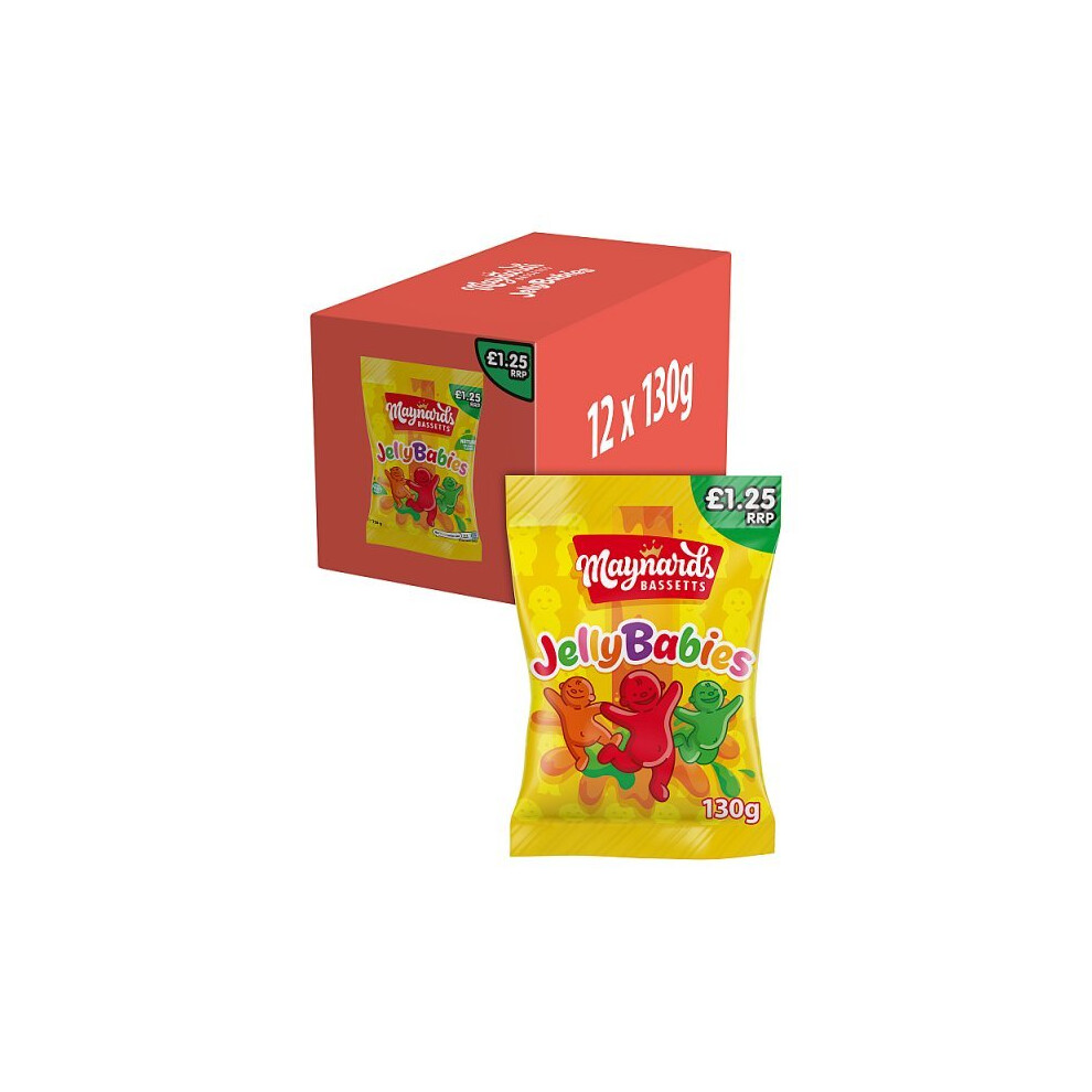 Maynards Bassetts Jelly Babies 130G (Case Of 12, 12 X 130G)