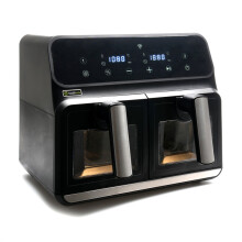 Health Kick 8ltr Digi-Touch Dual Zone Windowed Air Fryer - K3431