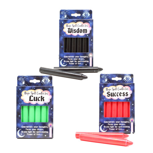 (Wisdom, Success, Luck) Magic Spell Candles Witchcraft Wiccan Gift Set