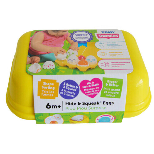 TOMY Tomy Toomies Play to Learn - Hide "n" Squeak Eggs - E73560 2