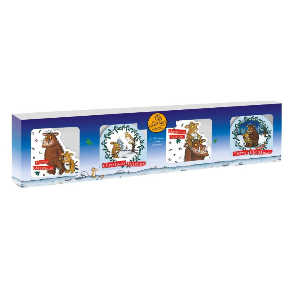 Christmas Card Multipack, The Gruffalo, 32 Cards, 4 Designs