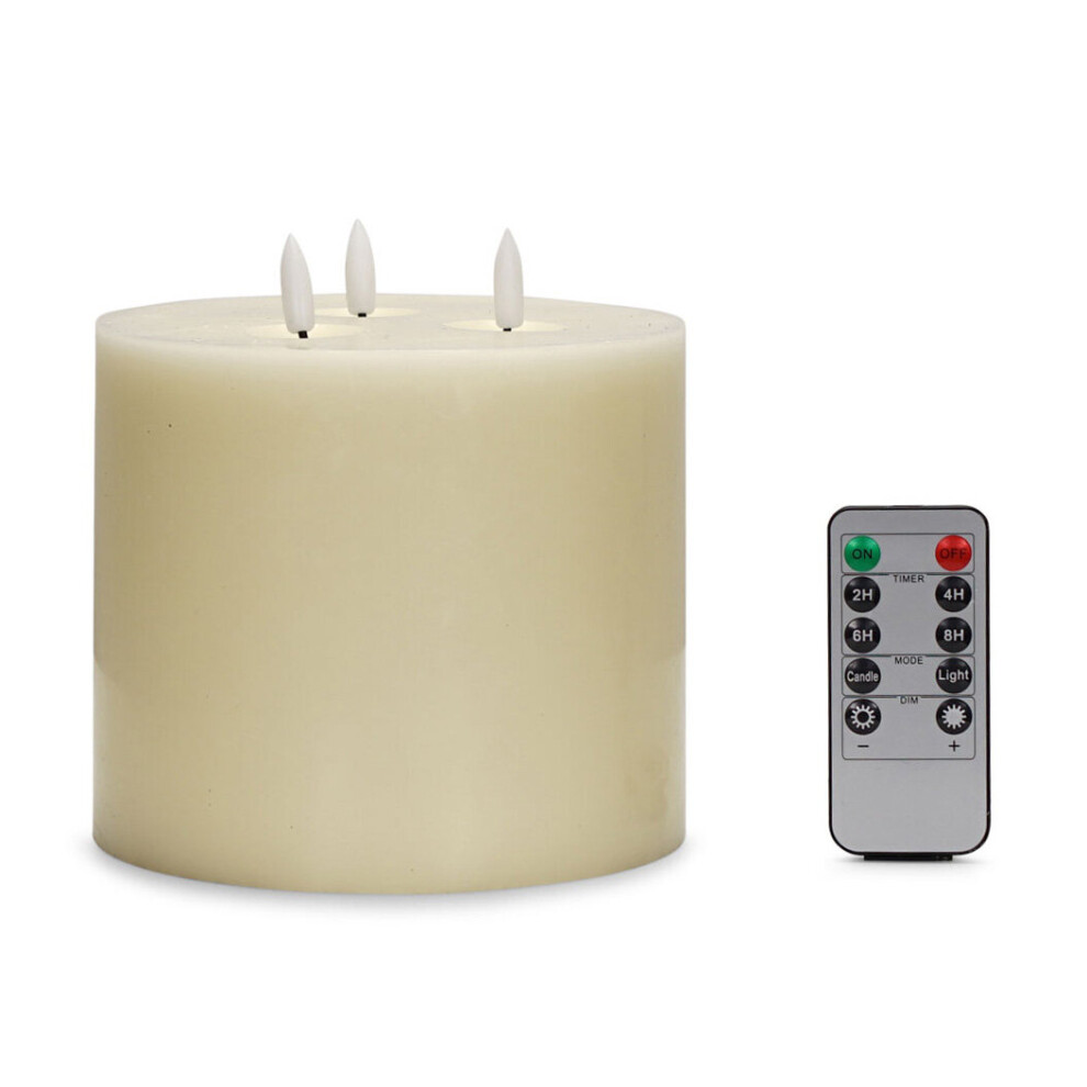 LED Flickering Flameless Real Wax Candle Ivory Light Decoration