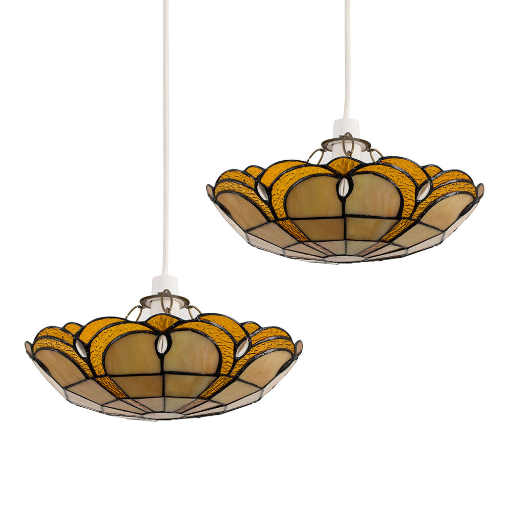 Pair of Gold Ceiling Pendant Shade