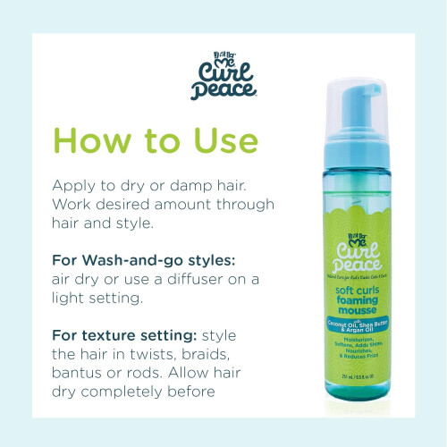 Just For Me Curl Peace Soft Curls Foaming Mousse, 8.5 oz 2