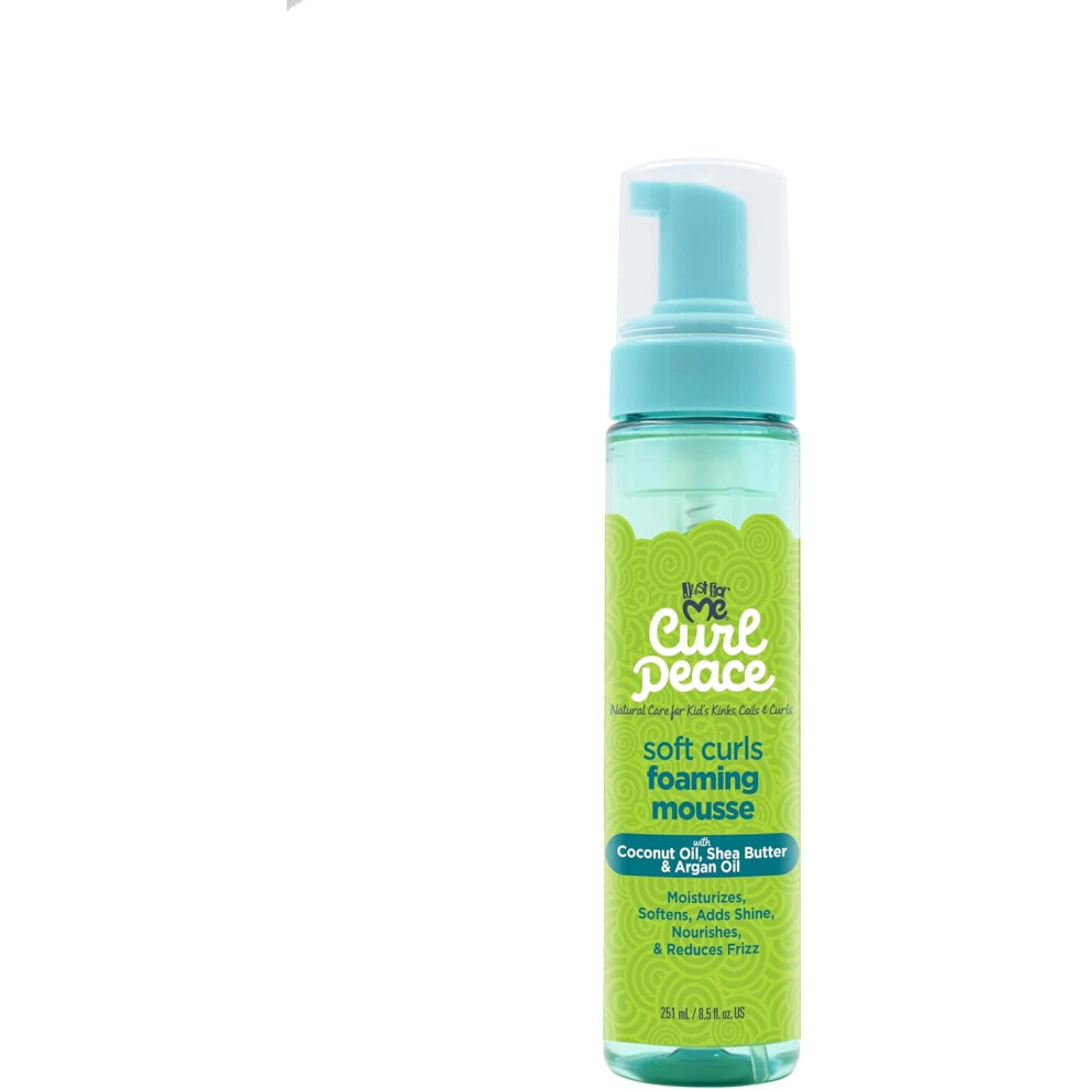 Photos - Hair Styling Product Just For Me Curl Peace Soft Curls Foaming Mousse, 8.5 oz