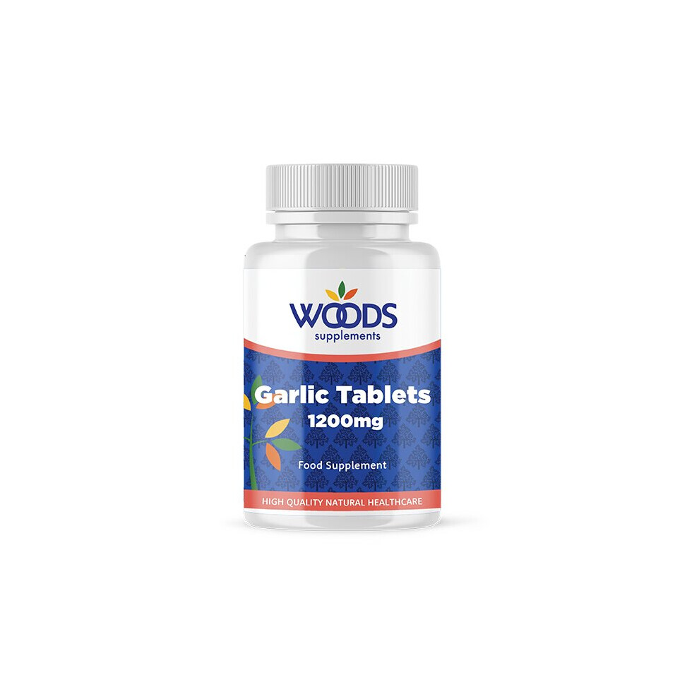 Woods Supplements Affordable Quality Since 1981 (360 Tablets) Woods Supplements Garlic Tablets 1200Mg