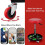 Creeper Stool Seat Pneumatic Mechanic Round Car Bike Workshop Garage - Red/Black 3