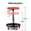 Creeper Stool Seat Pneumatic Mechanic Round Car Bike Workshop Garage - Red/Black 2