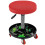 Creeper Stool Seat Pneumatic Mechanic Round Car Bike Workshop Garage - Red/Black 6