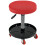 Creeper Stool Seat Pneumatic Mechanic Round Car Bike Workshop Garage - Red/Black 7