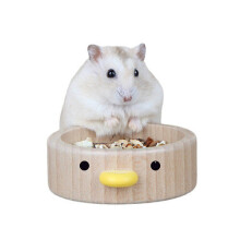 Hamster Wood Bowls Anti-flip Food Dish for Small Animal Feeding