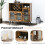 Costway Industrial Sideboard Cabinet Kitchen Cupboard with Adjustable Shelves 3