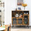 Costway Industrial Sideboard Cabinet Kitchen Cupboard with Adjustable Shelves 9