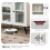 Costway Industrial Sideboard Cabinet Kitchen Cupboard with Adjustable Shelves 7
