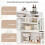 Costway Industrial Sideboard Cabinet Kitchen Cupboard with Adjustable Shelves 5
