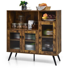 Industrial Sideboard Cabinet Kitchen Cupboard with Adjustable Shelves