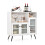 Costway Industrial Sideboard Cabinet Kitchen Cupboard with Adjustable Shelves 1