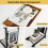 Costway C-shaped Sofa Side Table Adjustable End Table w/ Storage Basket 5