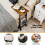 Costway C-shaped Sofa Side Table Adjustable End Table w/ Storage Basket 6