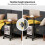 Costway C-shaped Sofa Side Table Adjustable End Table w/ Storage Basket 7