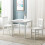 MCC (White) Classic Solid Wooden Dining Table and 2 Chairs 2+1 2