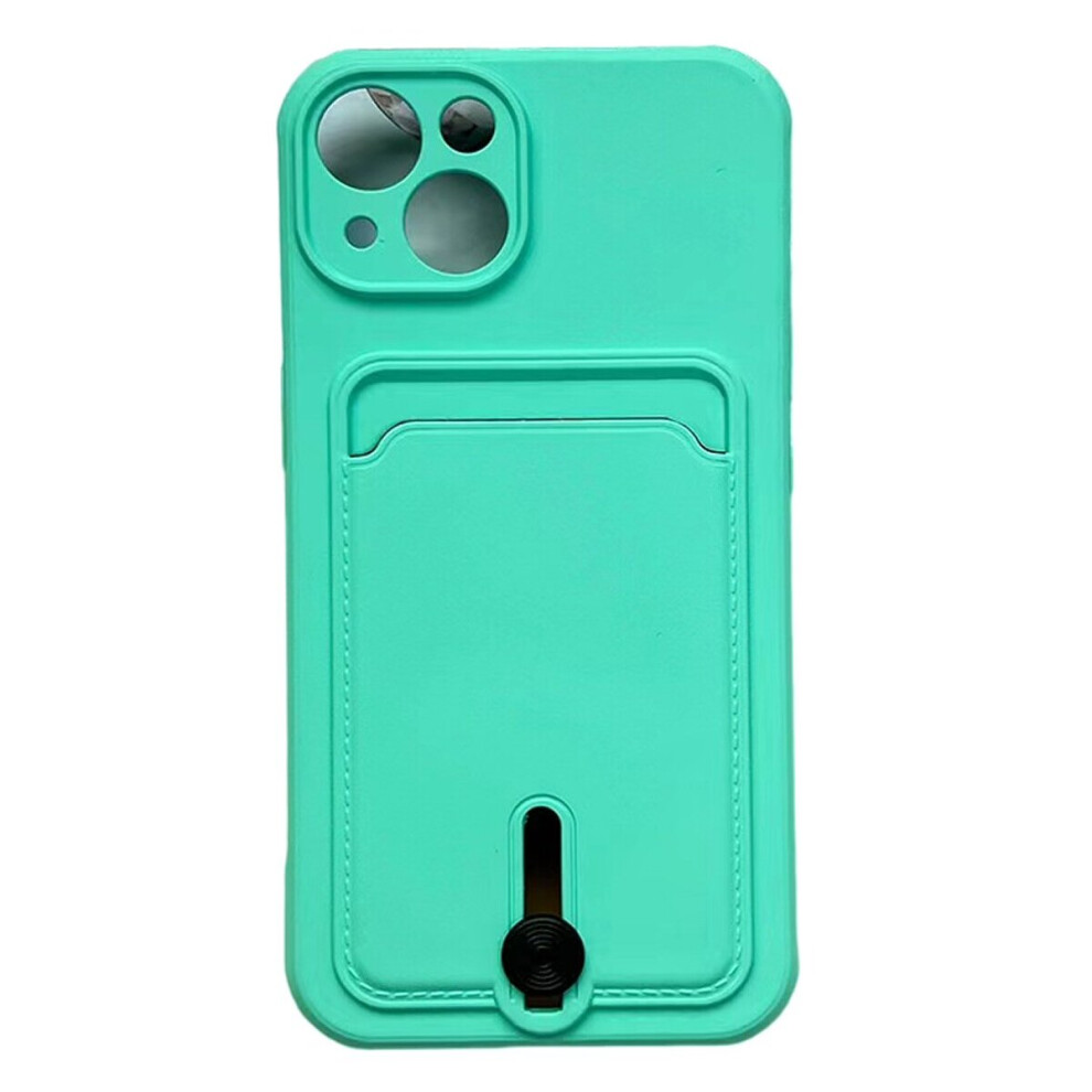 Silicone Card Holder Protection Case Compatible With Iphone 15 Plus In Green 9145584623137