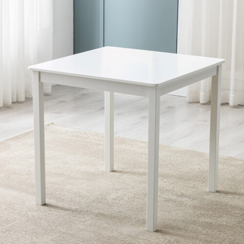 MCC (White) Classic Solid Wooden Dining Table and 2 Chairs 2+1 2