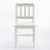 MCC (White) Classic Solid Wooden Dining Table and 2 Chairs 2+1 4