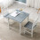 MCC (Grey) Classic Solid Wooden Dining Table and 2 Chairs 2+1 2