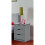 Comfy Living (Grey) Wooden 3 Drawer Bedside Table In Pink Blue Or Grey 1